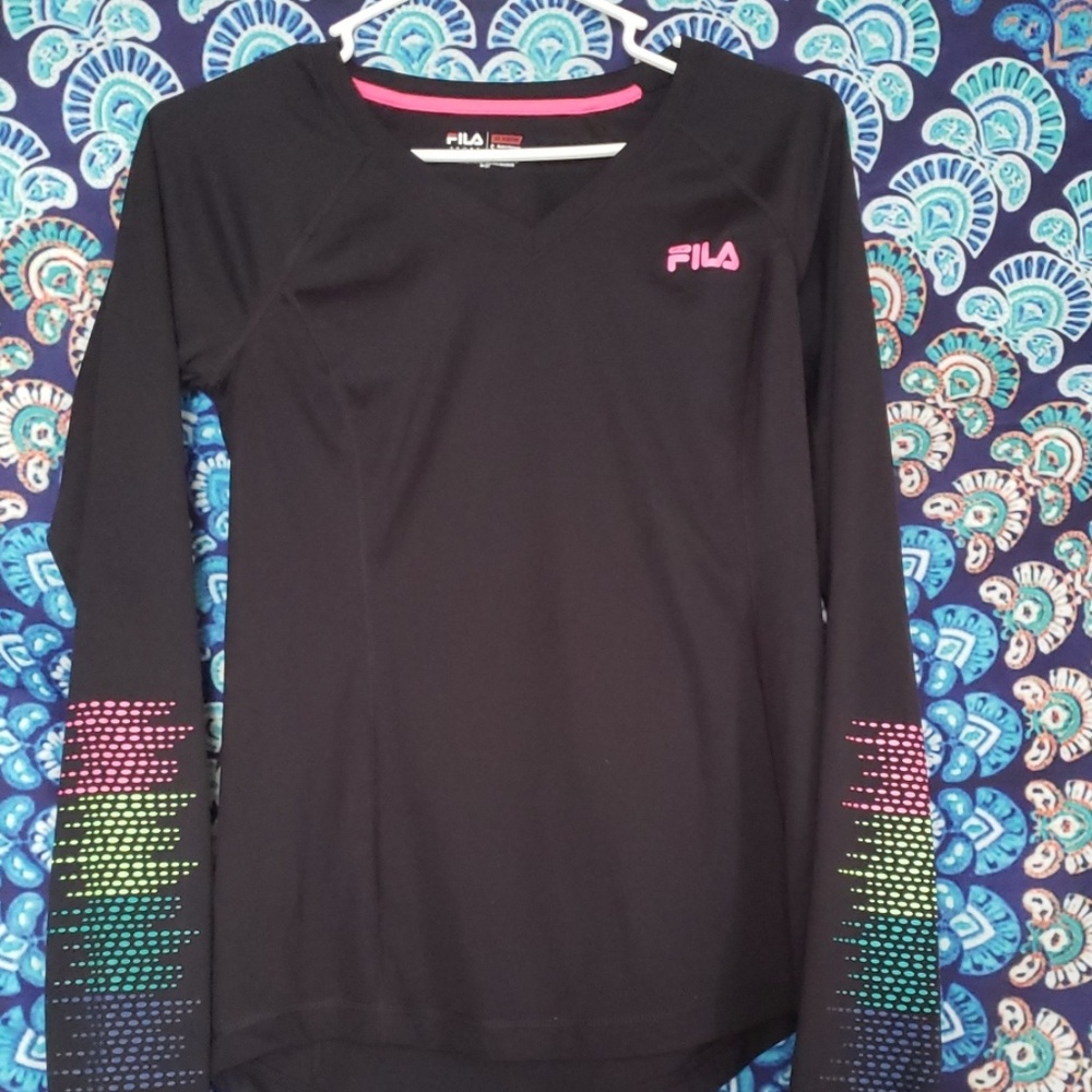 Black athletic shirt with neon details